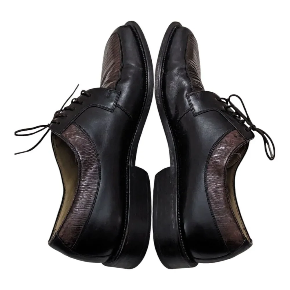 Julio Blanco Genuine Lizard Leather Handmade Oxfords‎ Size 10 Made In Spain